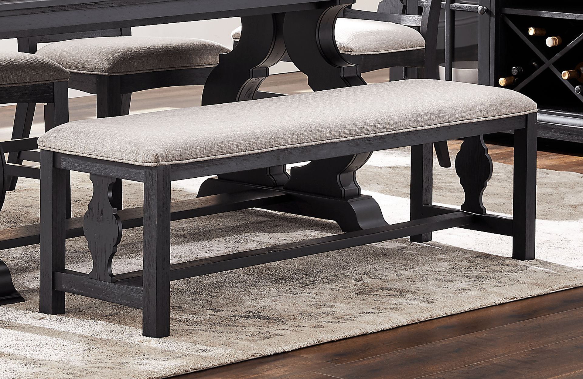 Sillsbee Place Beige Upholstered Bench - Image 3