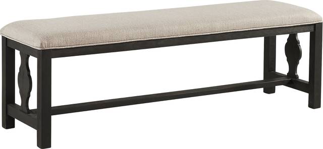 Sillsbee Place Beige Upholstered Bench - Thumbnail - Image 1