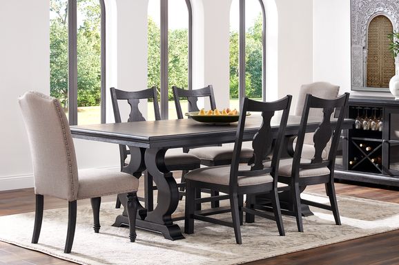 Hill creek black rectangle dining online table