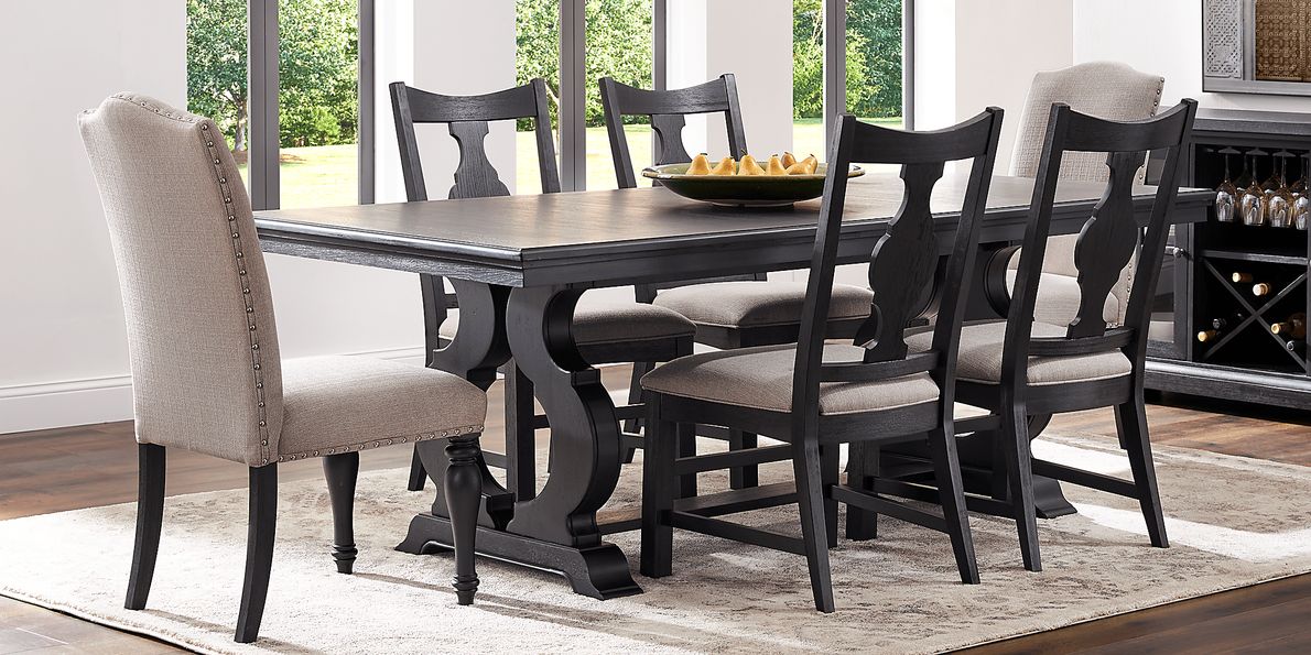 Black dining best sale room table