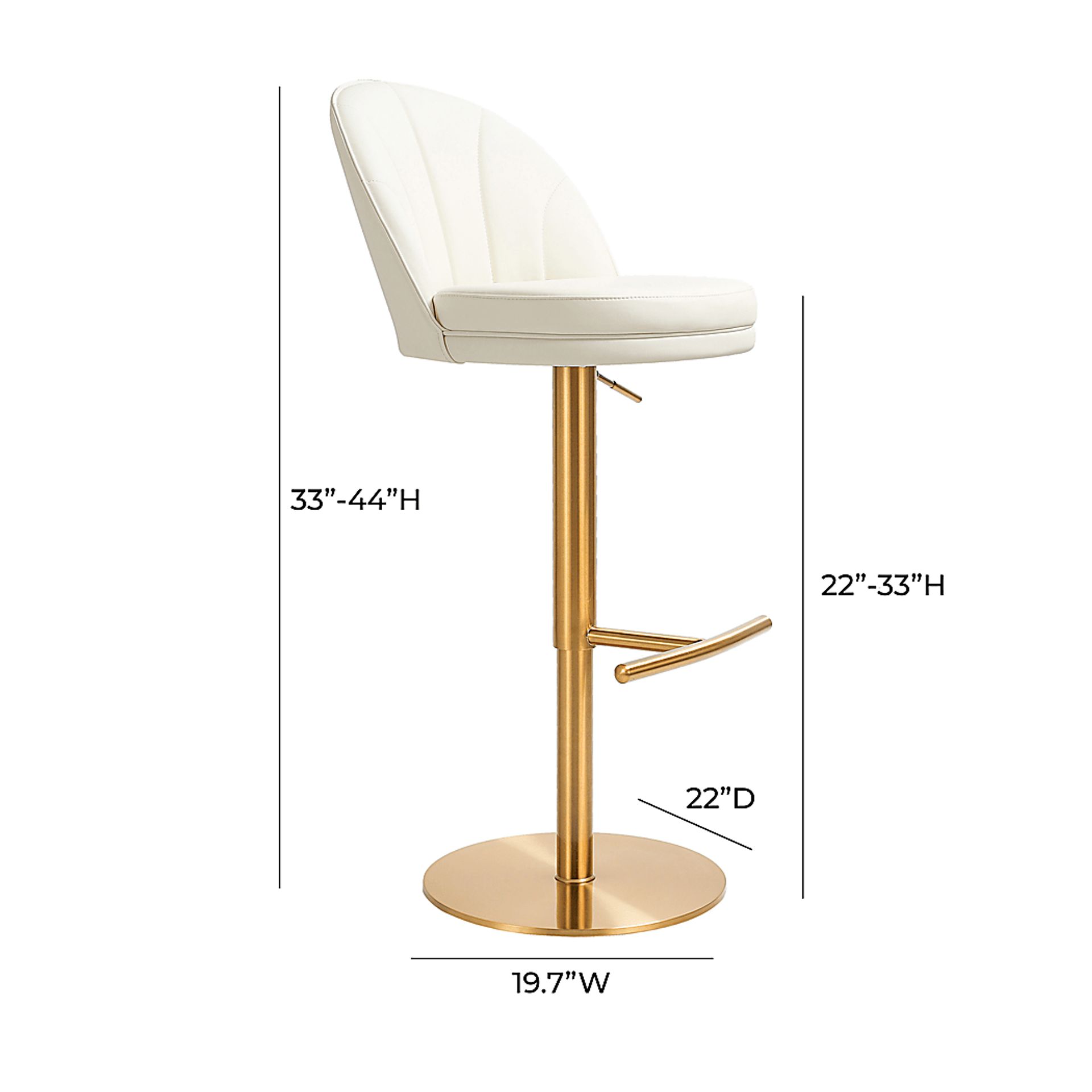 Silsbee Cream Swivel Barstool - Image 7