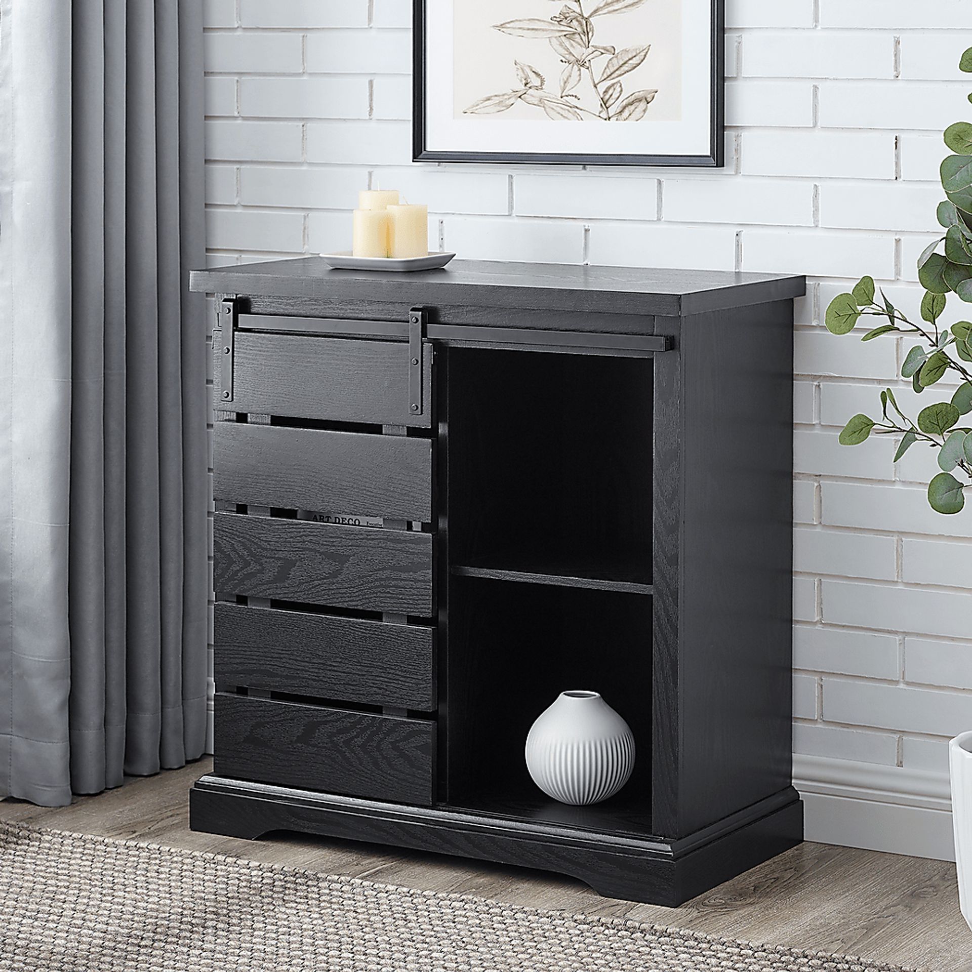 Silvaire Black Accent Cabinet - Image 4