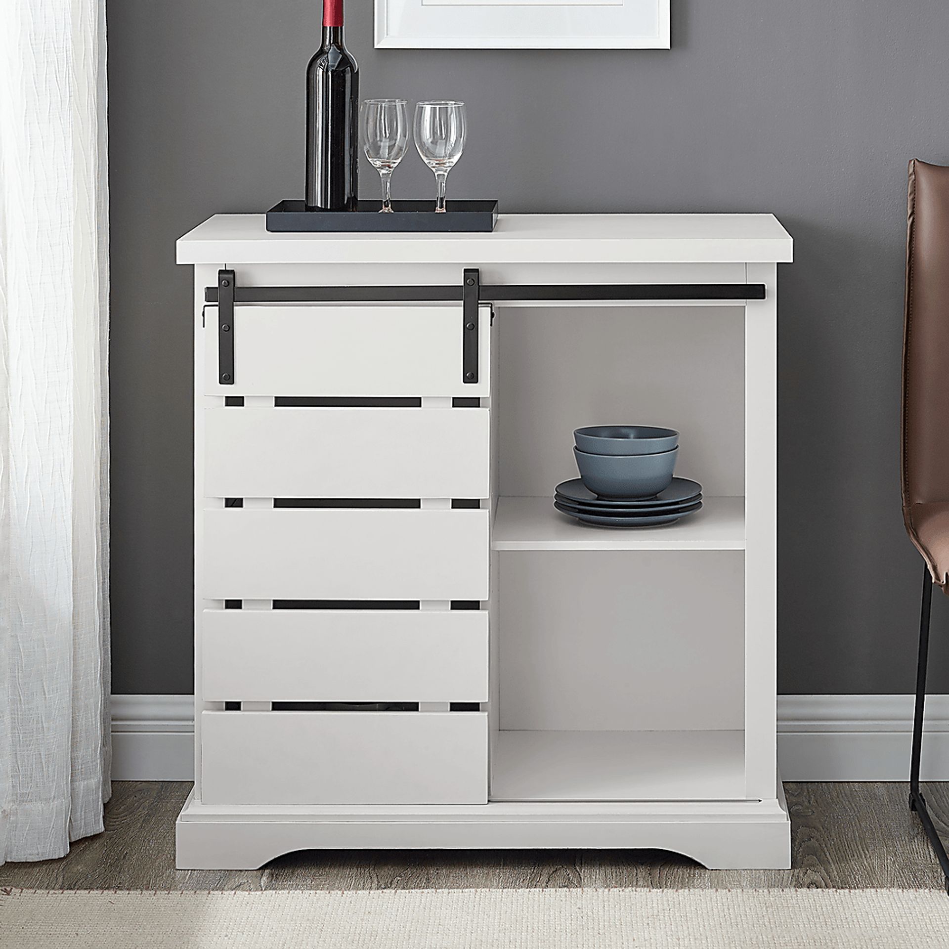 Silvaire White Accent Cabinet - Image 5
