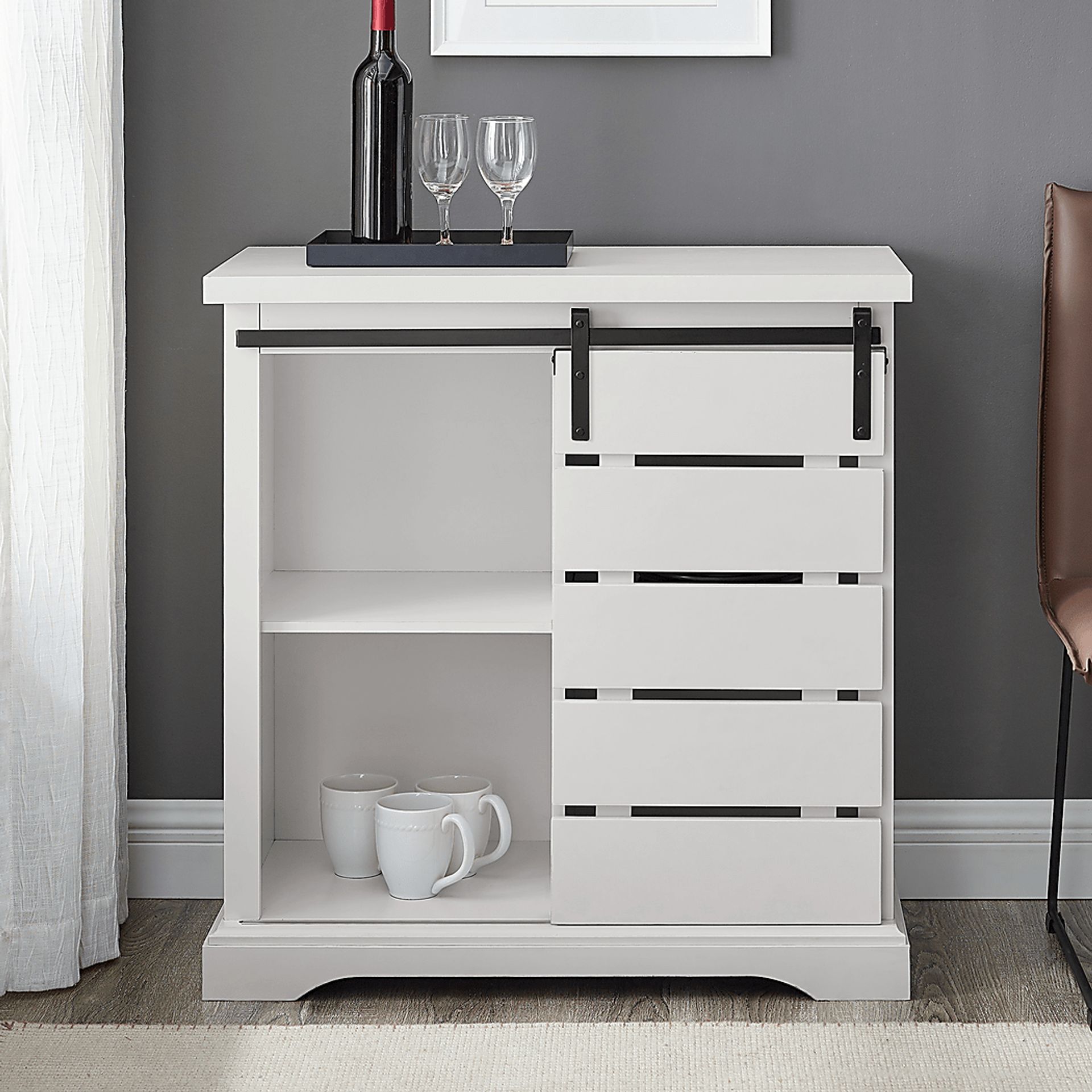 Silvaire White Accent Cabinet - Image 6