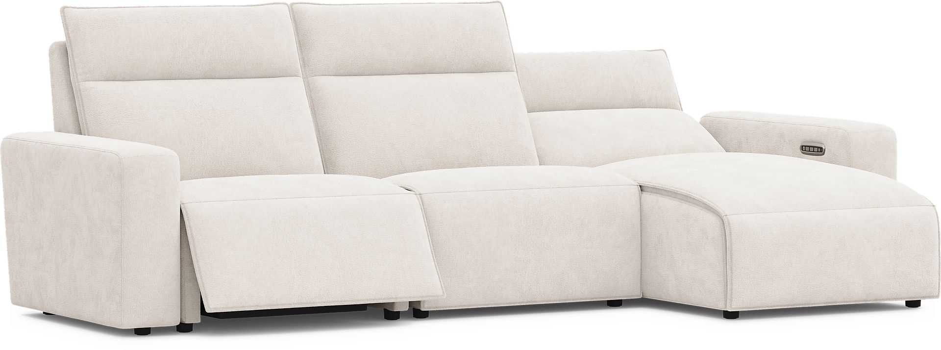Silver 3 Pc Dual Power Reclining ModularTwo - Image 1