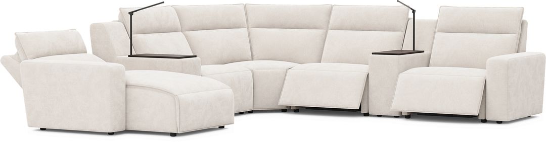 Silver 7 Pc Dual Power Reclining ModularTwo