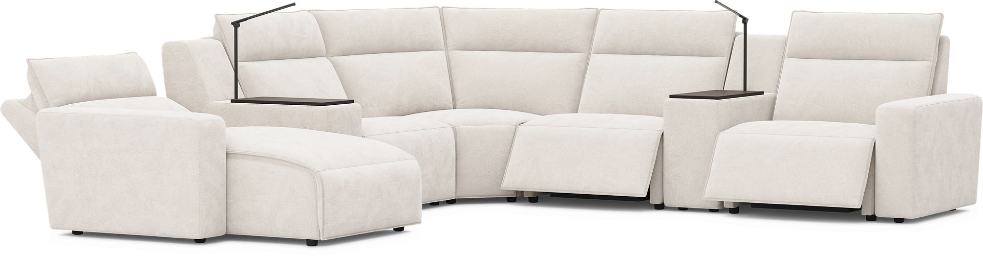 Silver 7 Pc Dual Power Reclining ModularTwo - Image 1