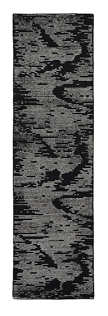 Silver Falls Black 2'2 x 8' Rug