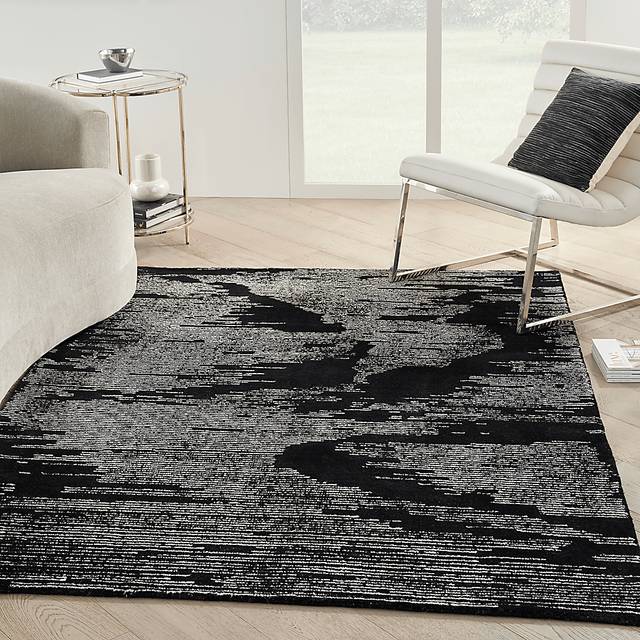 Silver Falls Black 7'9" x 9'9" Rug - Thumbnail - Image 2