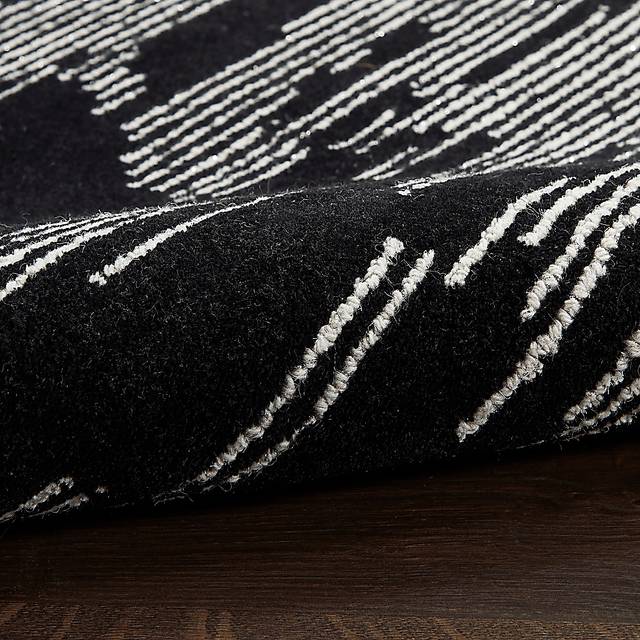 Silver Falls Black 7'9" x 9'9" Rug - Thumbnail - Image 3