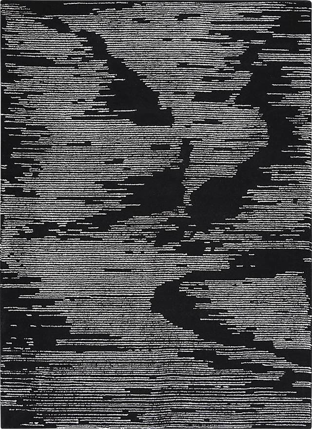 Silver Falls Black 7'9" x 9'9" Rug - Thumbnail - Image 1