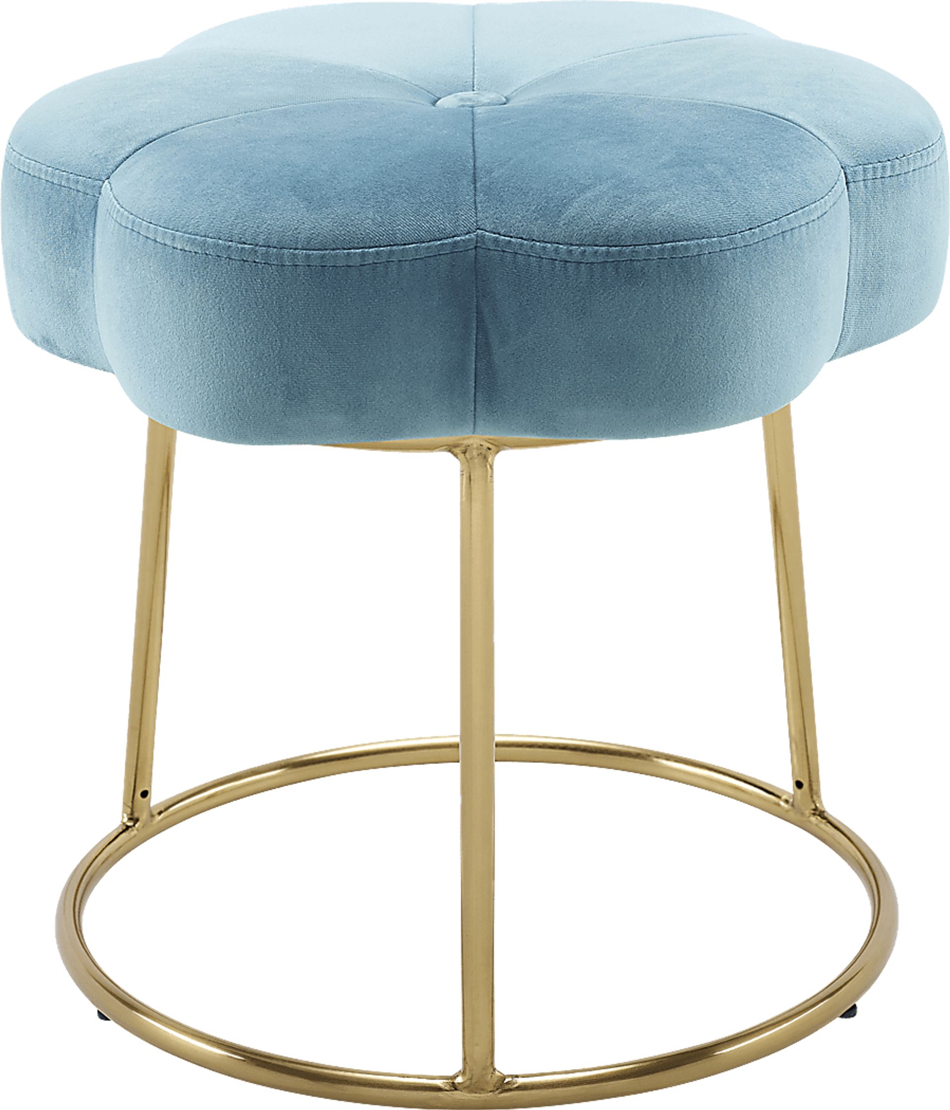 Silver Lane Blue Vanity Stool - Image 5