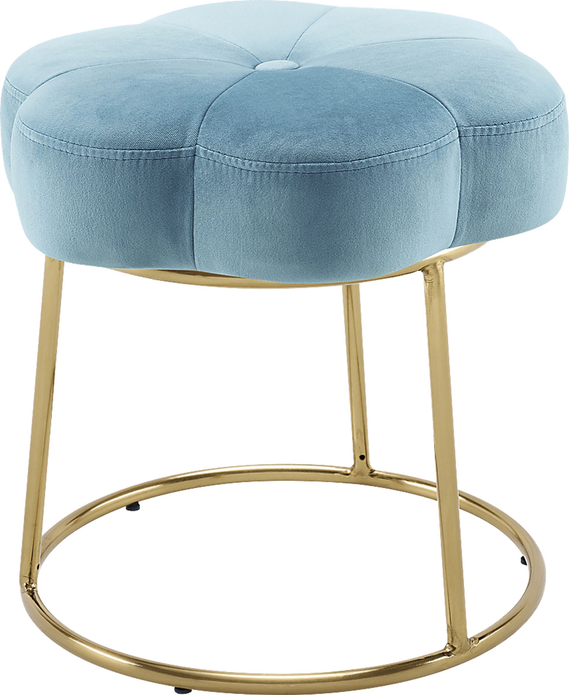 Silver Lane Blue Vanity Stool - Image 1