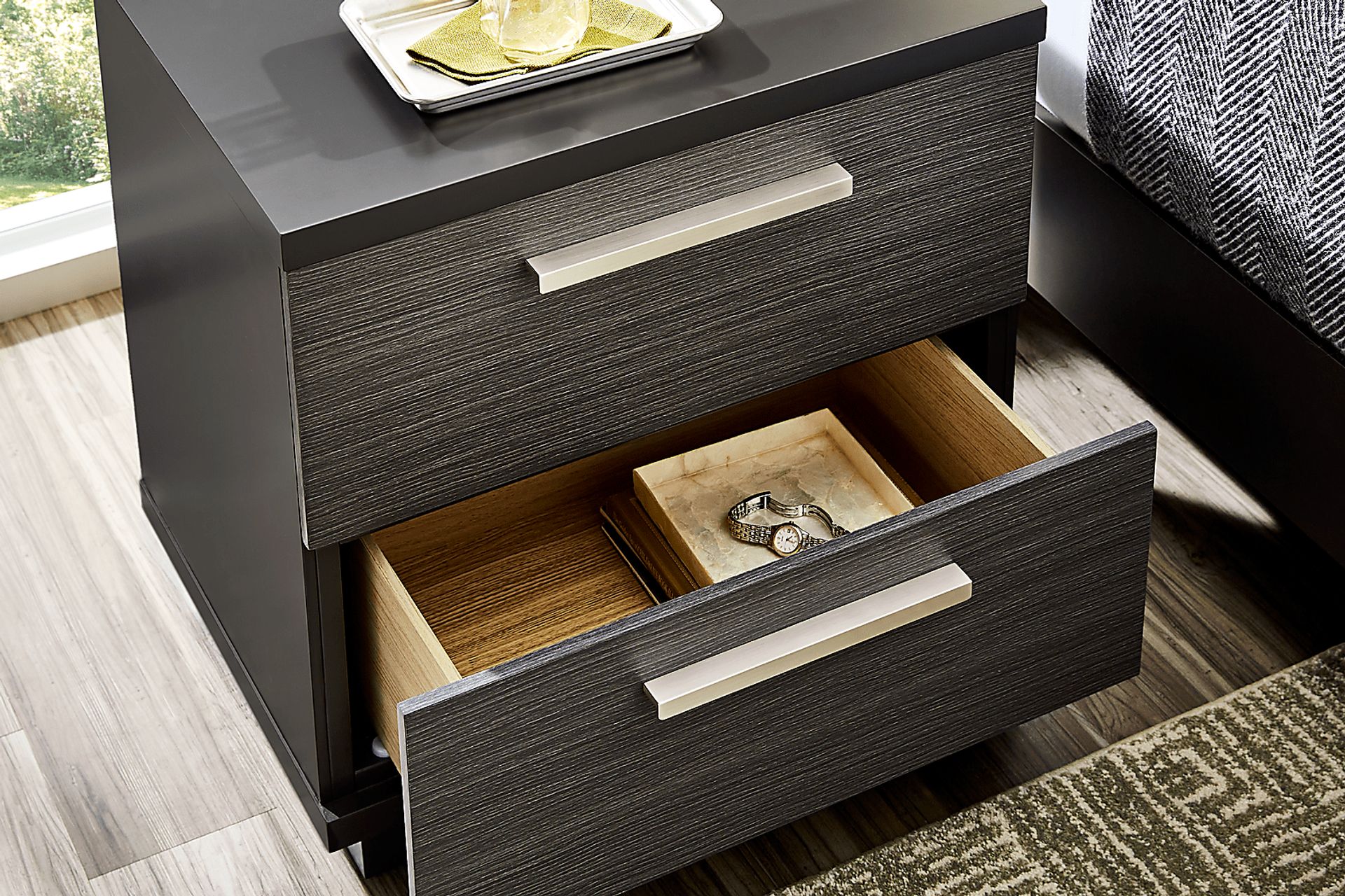 Silverchase Dark Brown Nightstand - Image 3