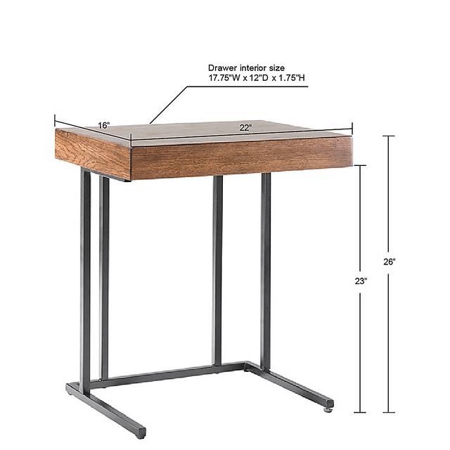 Silversmine Pecan Accent Table - Thumbnail - Image 4