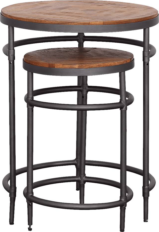 Silverway Brown Nesting Tables, Set of 2 - Thumbnail - Image 3