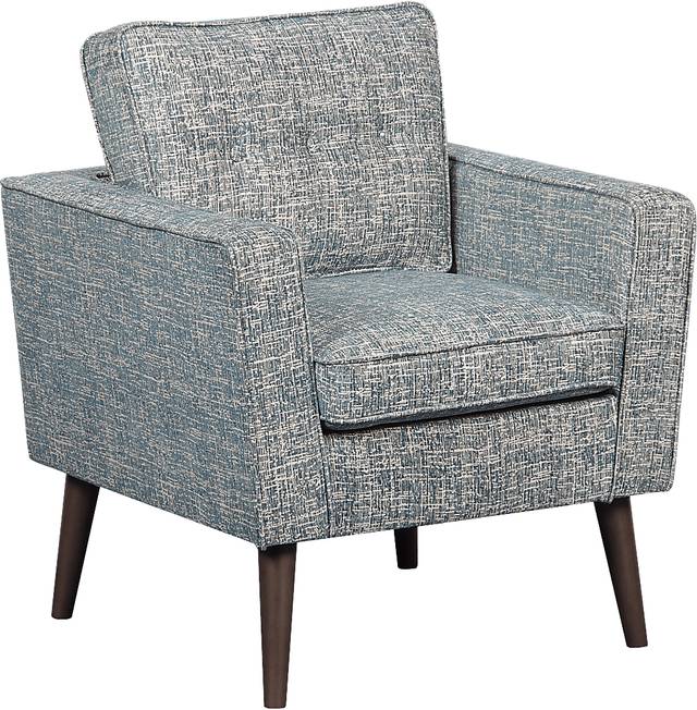 Silvia Blue Accent Chair - Thumbnail - Image 1