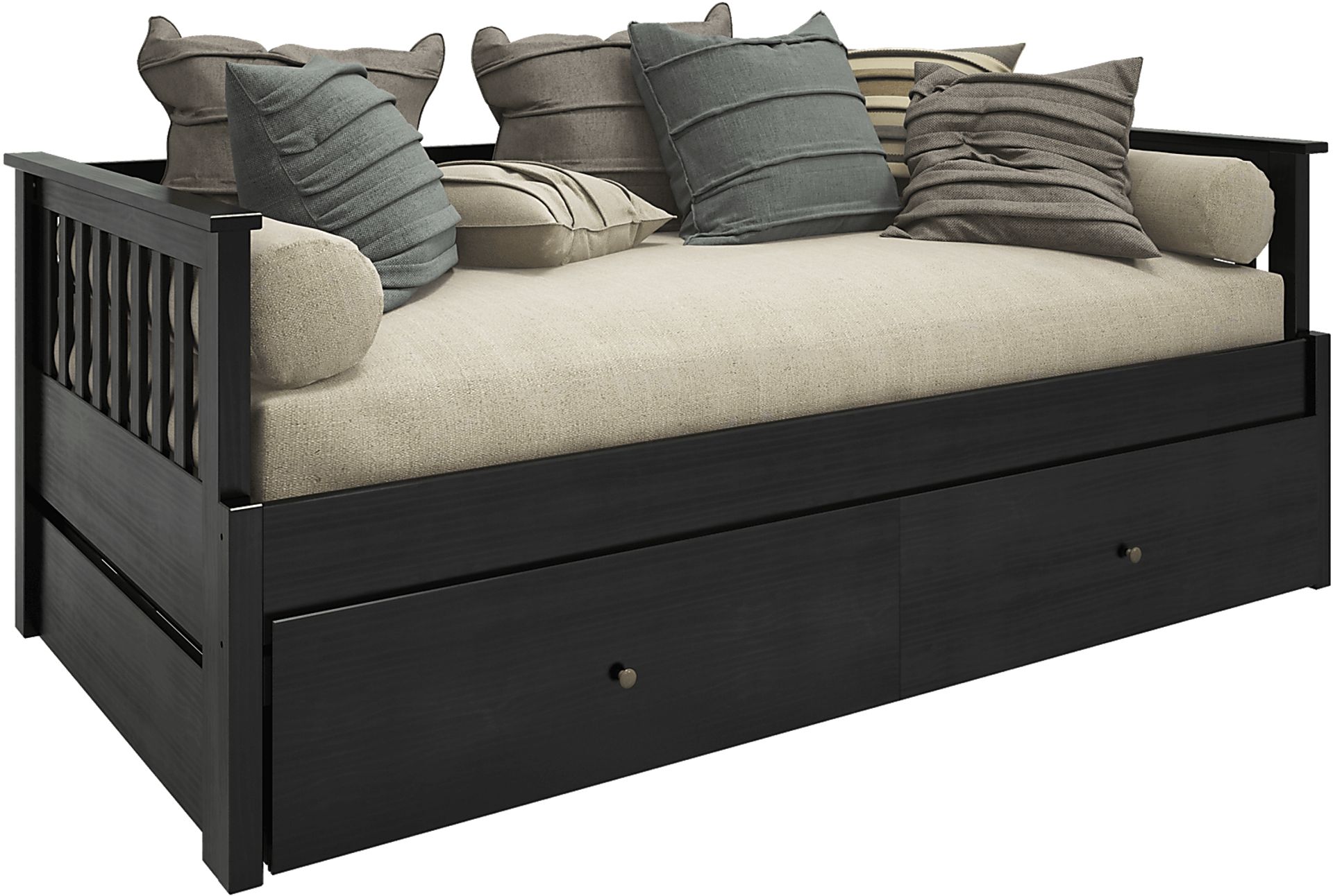 Simi Valley Black Daybed with Trundle - Image 1