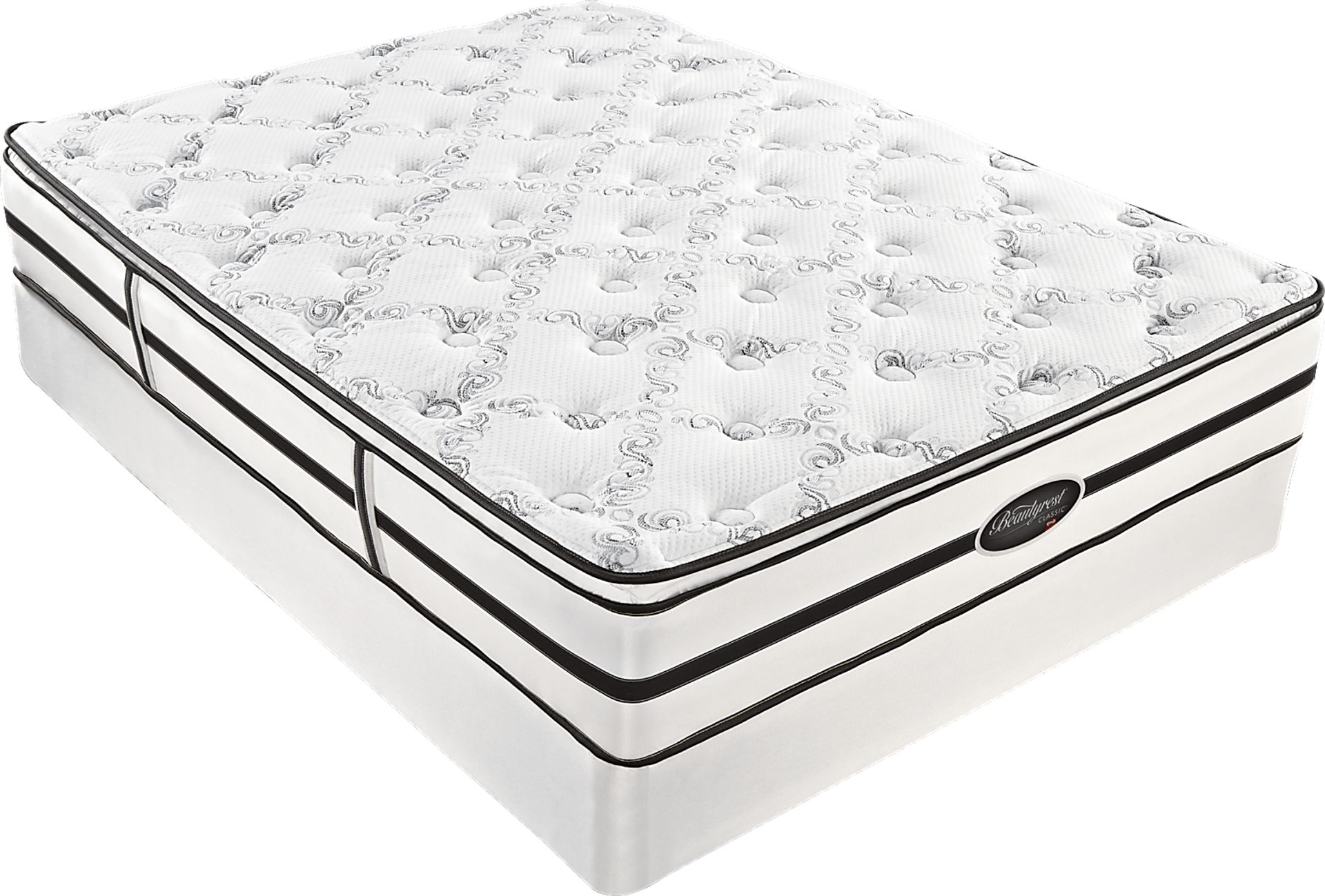 Simmons Beautyrest Classic Bakerstand Queen Low Profile Mattress Set - Image 1