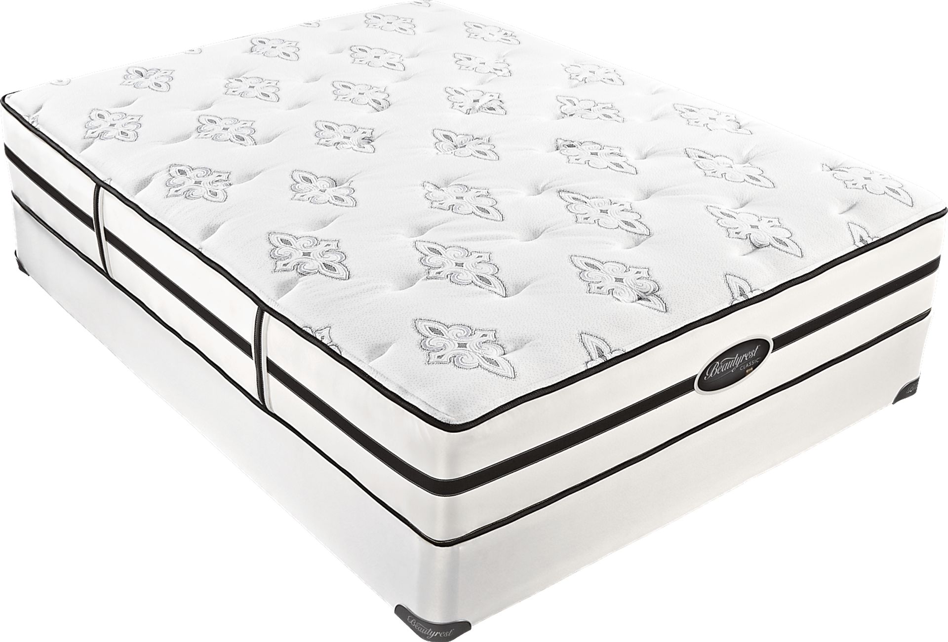 Simmons Beautyrest Classic Cold Spring King Low Profile Mattress Set - Image 1