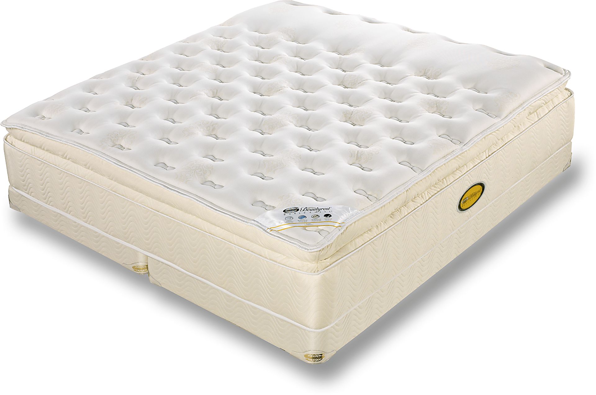 Simmons Beautyrest World Class Queen Low Profile Mattress Set - Image 1