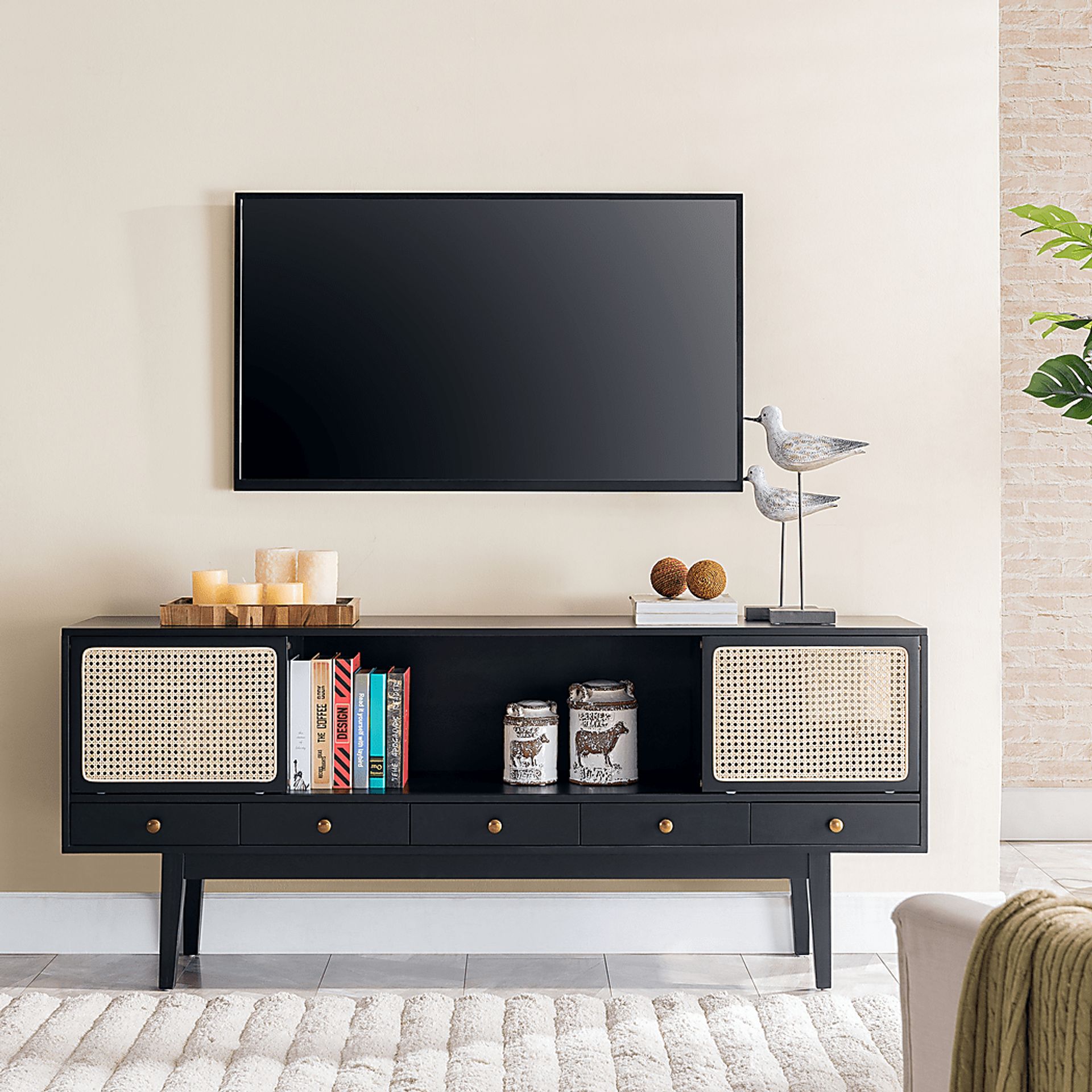 Simms Black 70 in. Console - Image 2