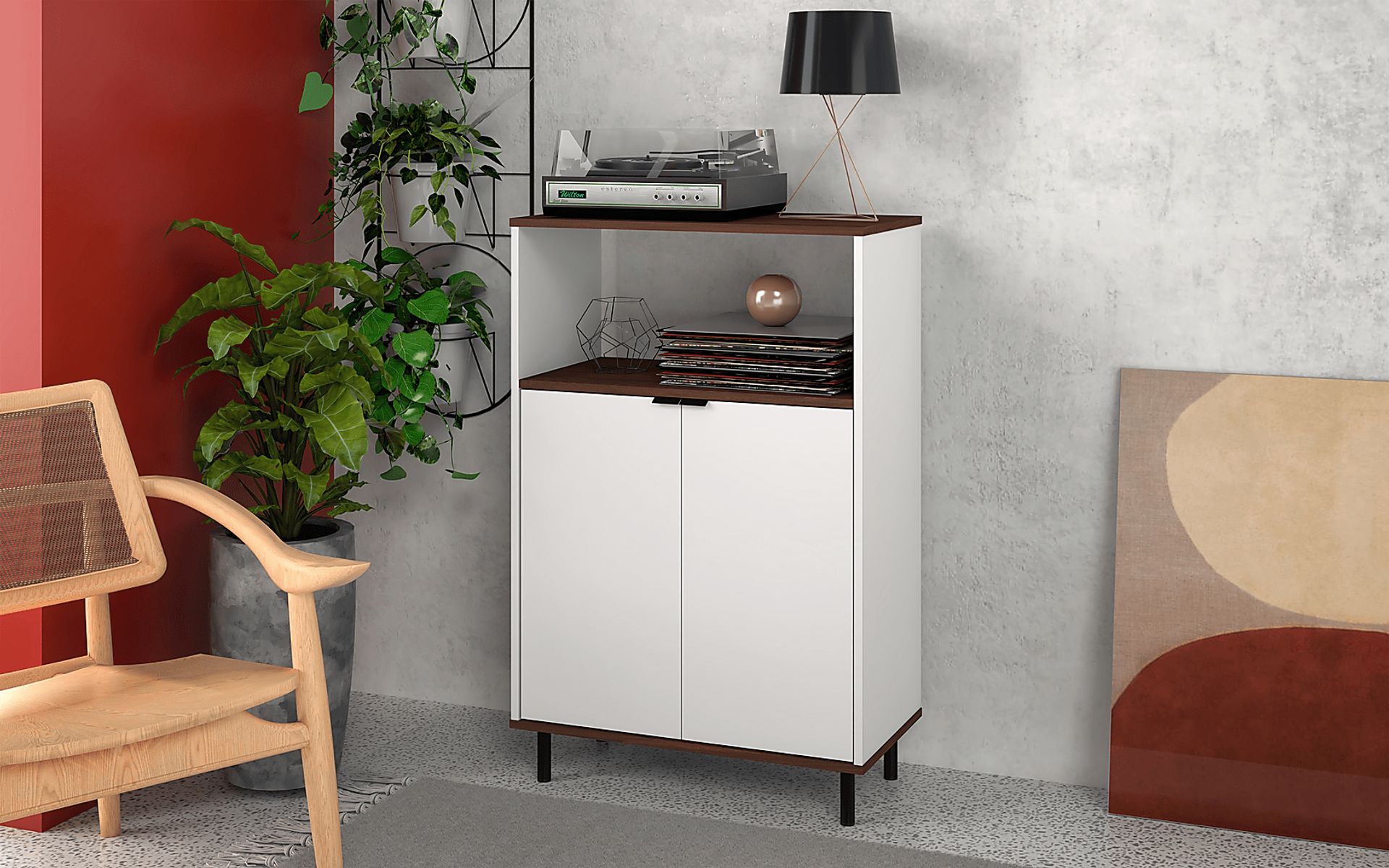 Simpao White Accent Cabinet - Image 7