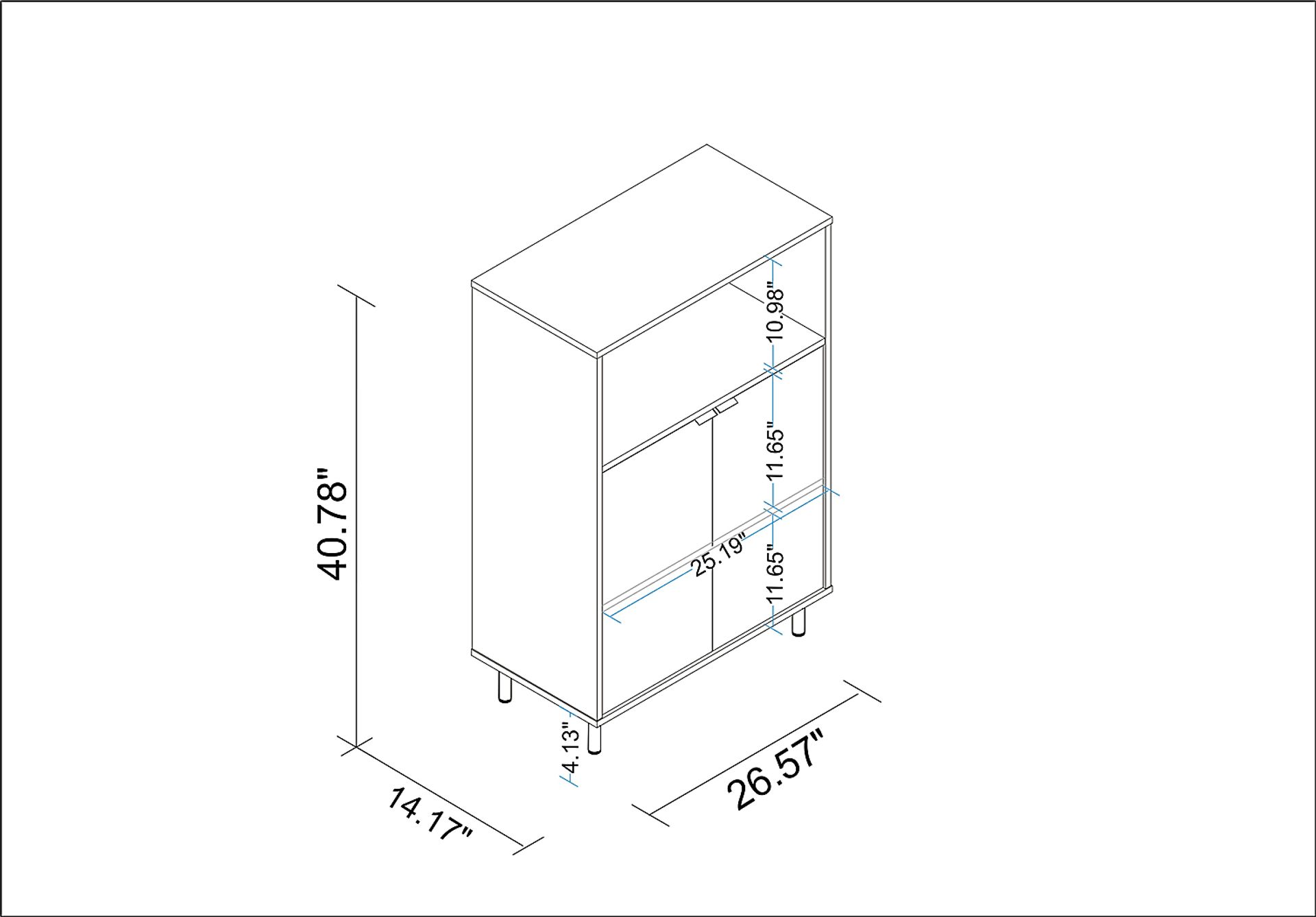 Simpao White Accent Cabinet - Image 8