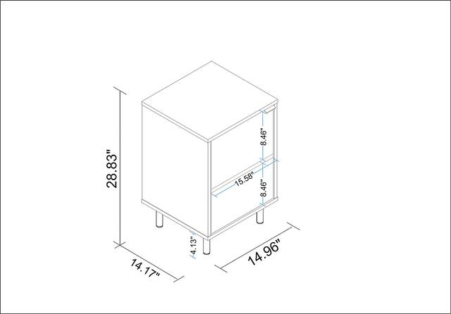 Simpao White End Table - Thumbnail - Image 8