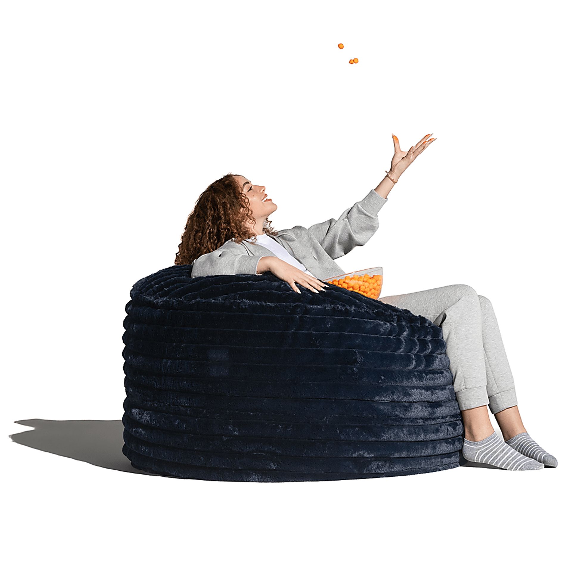 Sinepa Blue Large Bean Bag Chair - Image 4