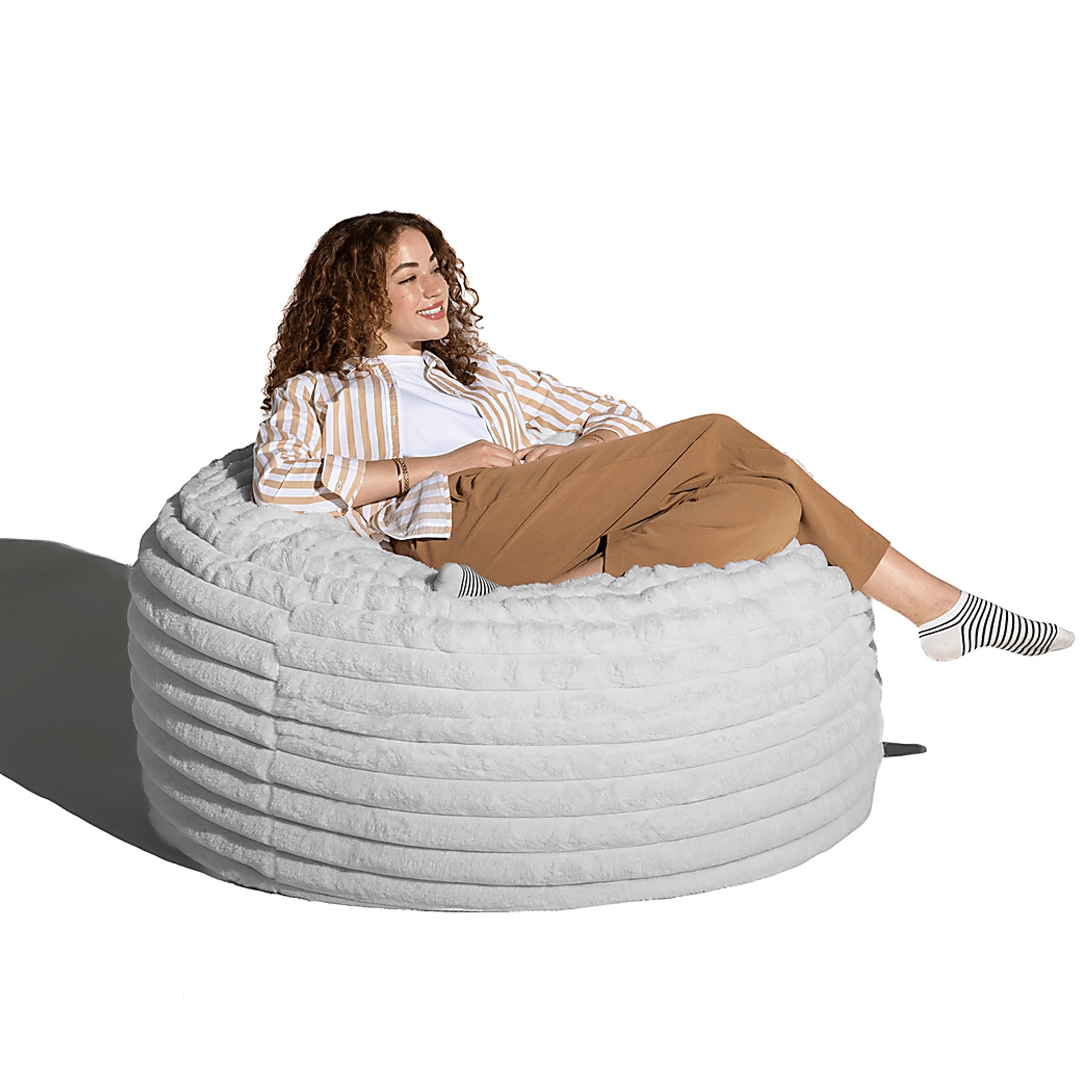 Sinepa Gray Large Bean Bag Chair - Image 3