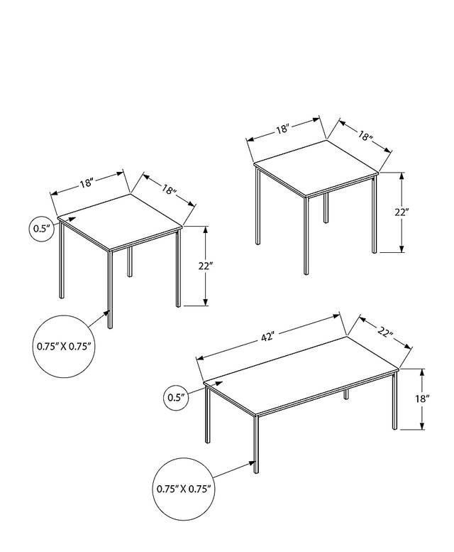Singletary Brown Occasional Table Set - Thumbnail - Image 4