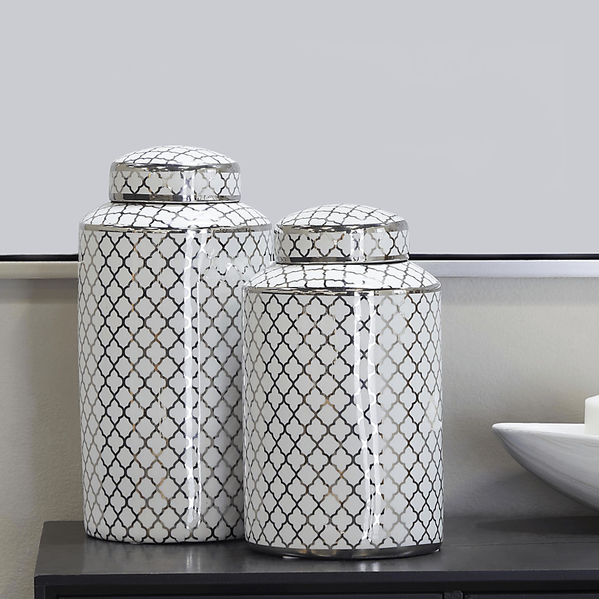 Sinodo Silver Jar, Set of 2 - Image 2