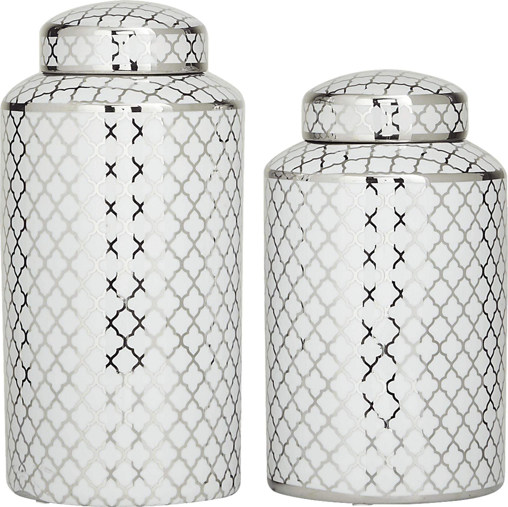 Sinodo Silver Jar, Set of 2 - Image 1