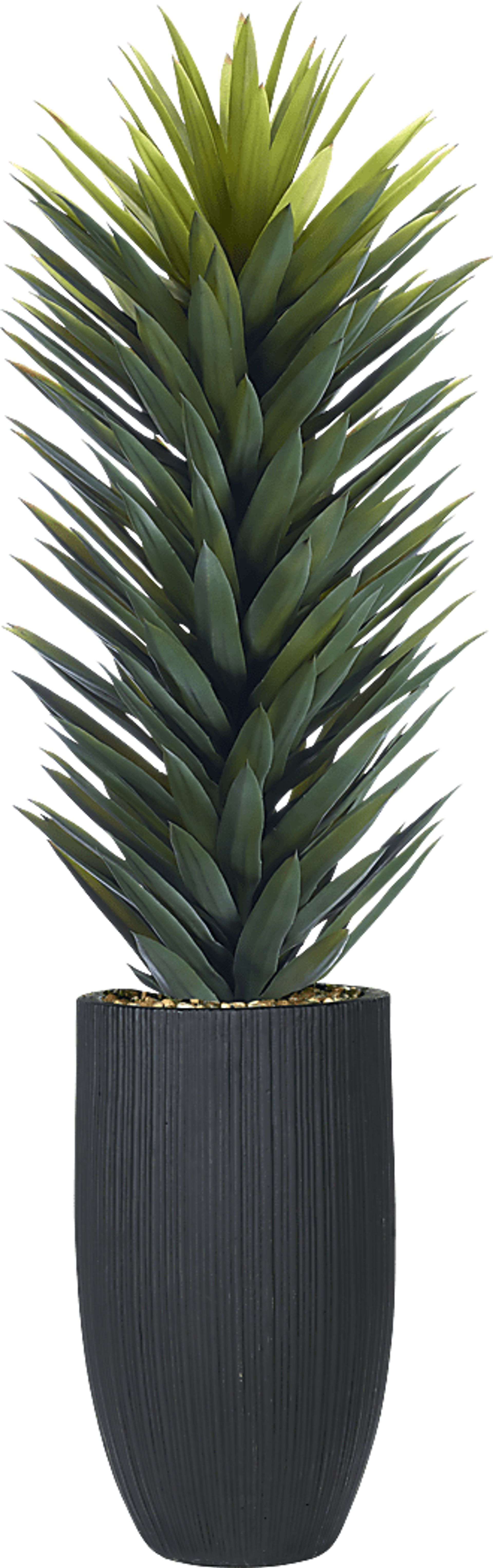 Sisalana Green 60 in. UV Artifical Agave Plant in Black Planter - Image 1