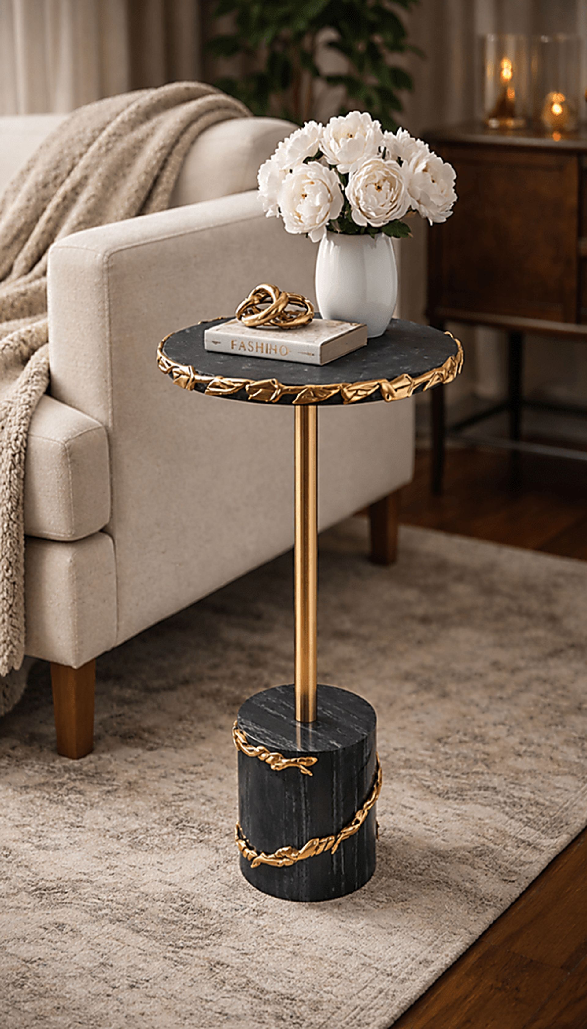 Sisazi Gold/Black Accent Table - Image 2