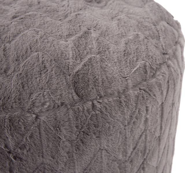 Sishane Gray Foot Pouf - Thumbnail - Image 2