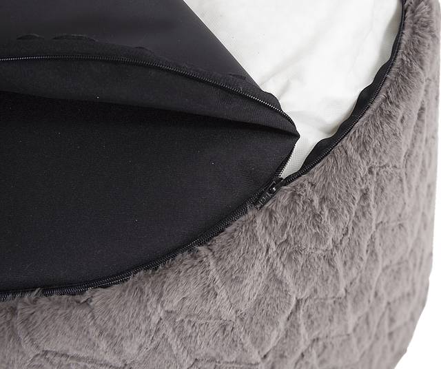 Sishane Gray Foot Pouf - Thumbnail - Image 3