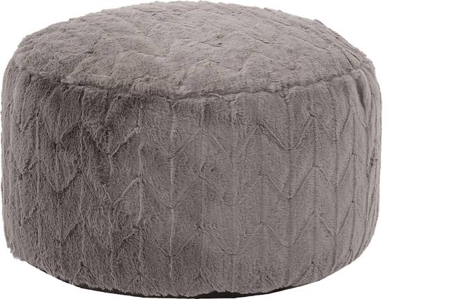 Sishane Gray Foot Pouf - Thumbnail - Image 1
