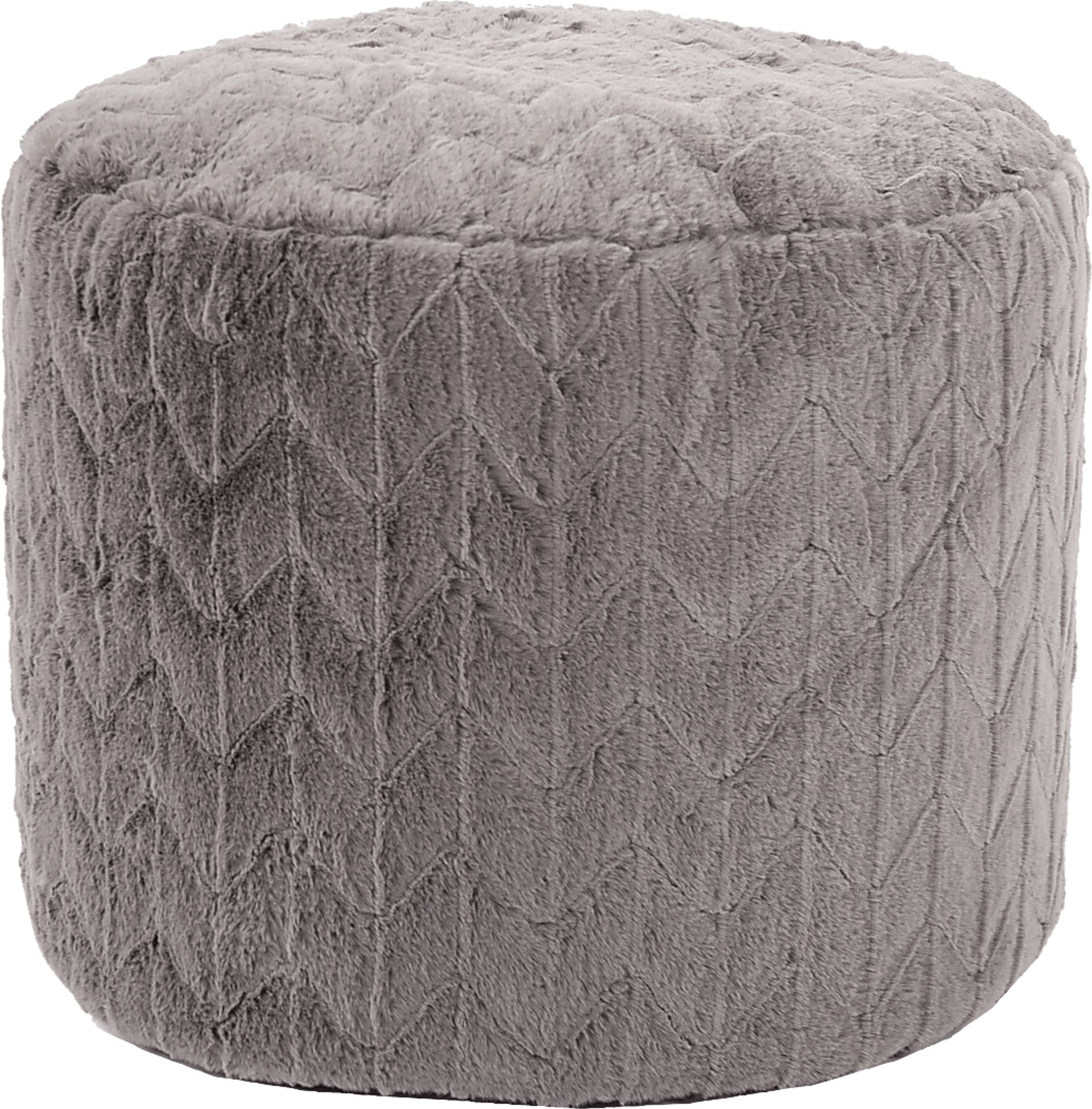 Sishane Gray Tall Pouf - Image 1