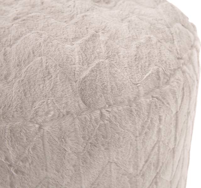Sishane Linen Tall Pouf - Thumbnail - Image 2