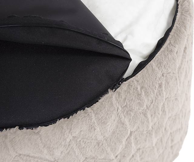 Sishane Linen Tall Pouf - Thumbnail - Image 3