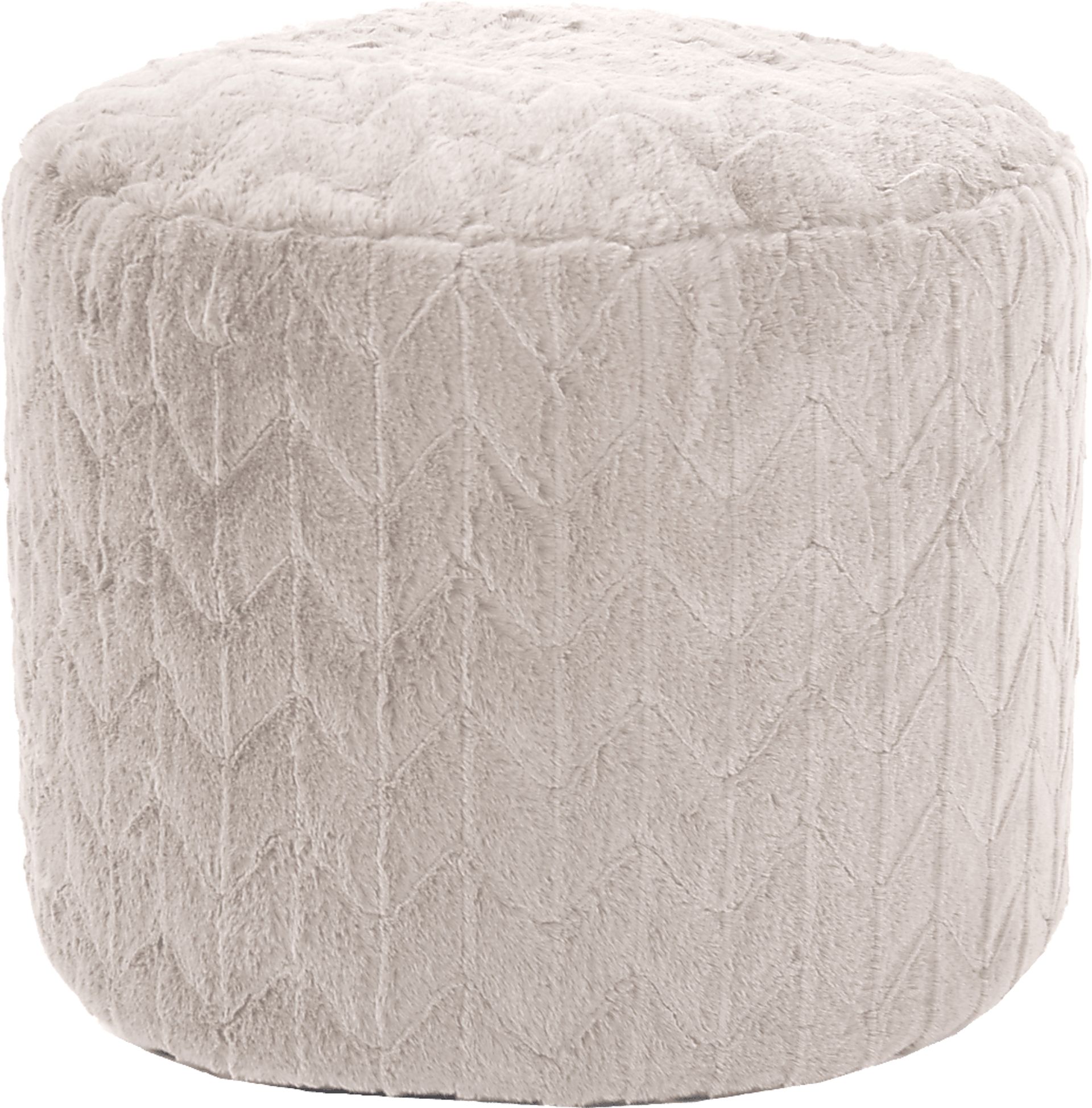 Sishane Linen Tall Pouf - Image 1