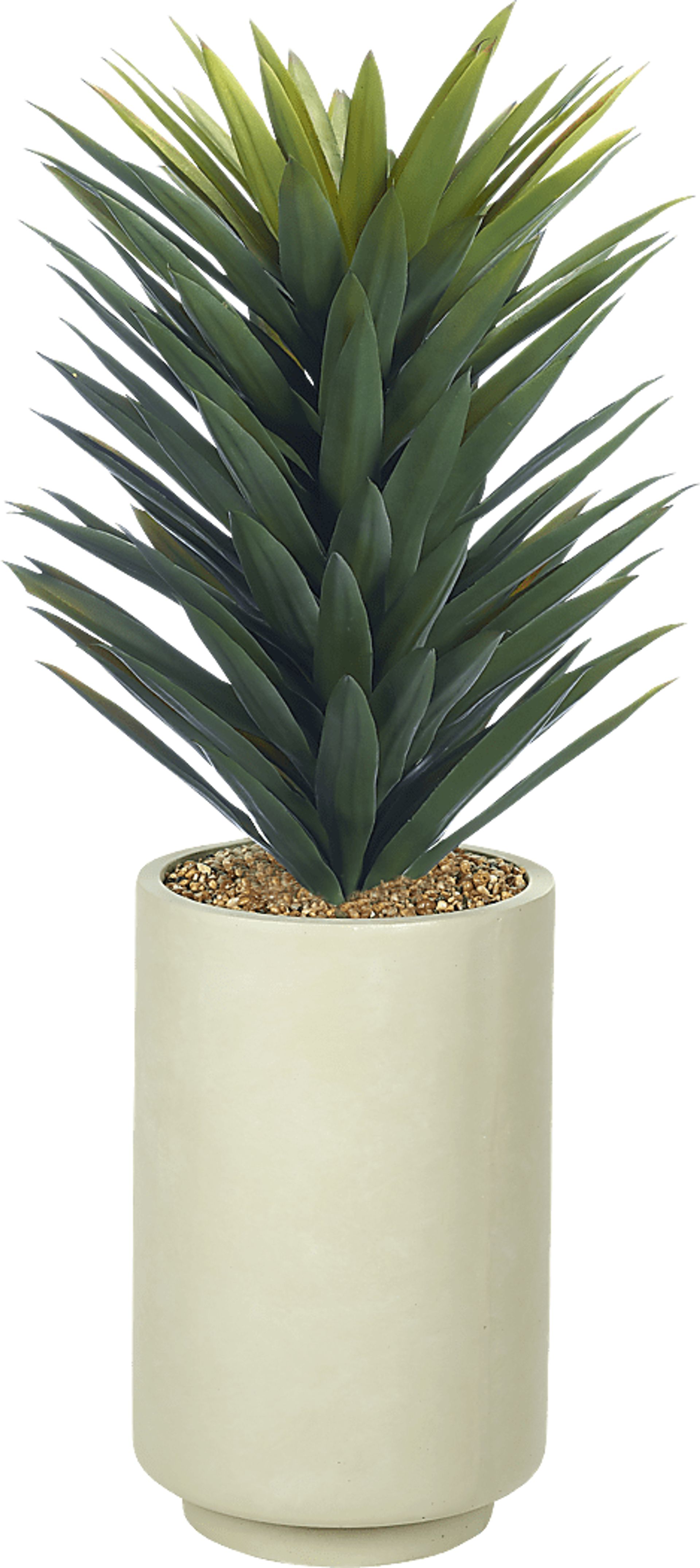 Sissa Green 38 in. in UV Artificial Agave Plant in Beige Planter - Image 1