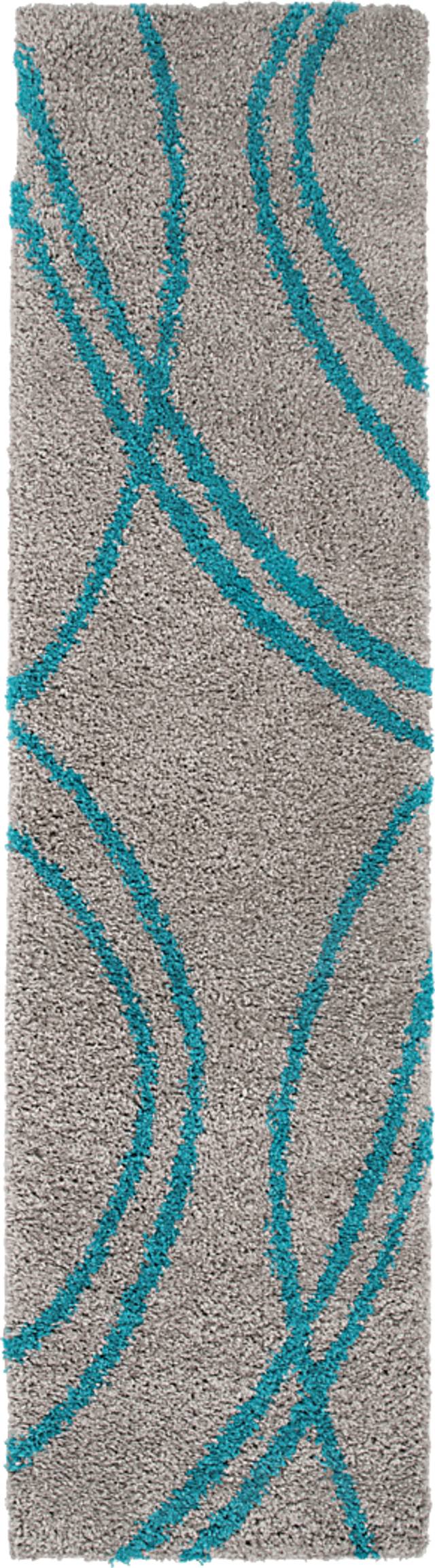 Sivia Turquoise 2' x 7'2 Runner Rug - Thumbnail - Image 1