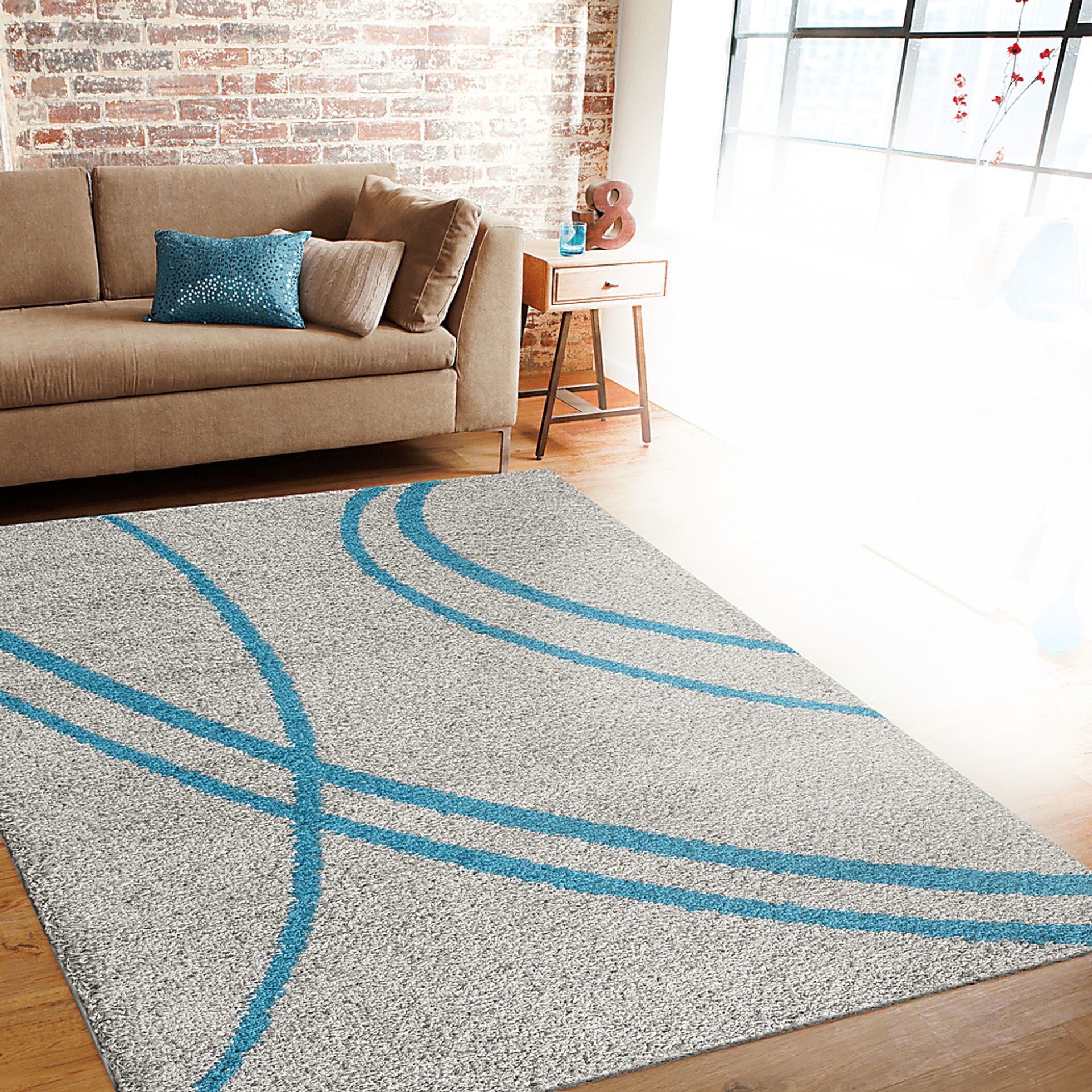 Sivia Turquoise 7'10 x 10' Rug - Image 3
