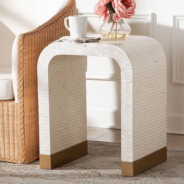 Skihi White End Table - Thumbnail - Image 2