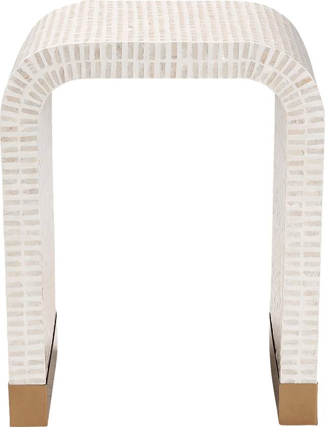 Skihi White End Table - Thumbnail - Image 3