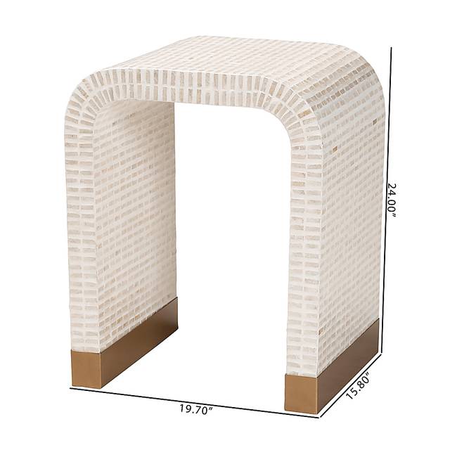 Skihi White End Table - Thumbnail - Image 8