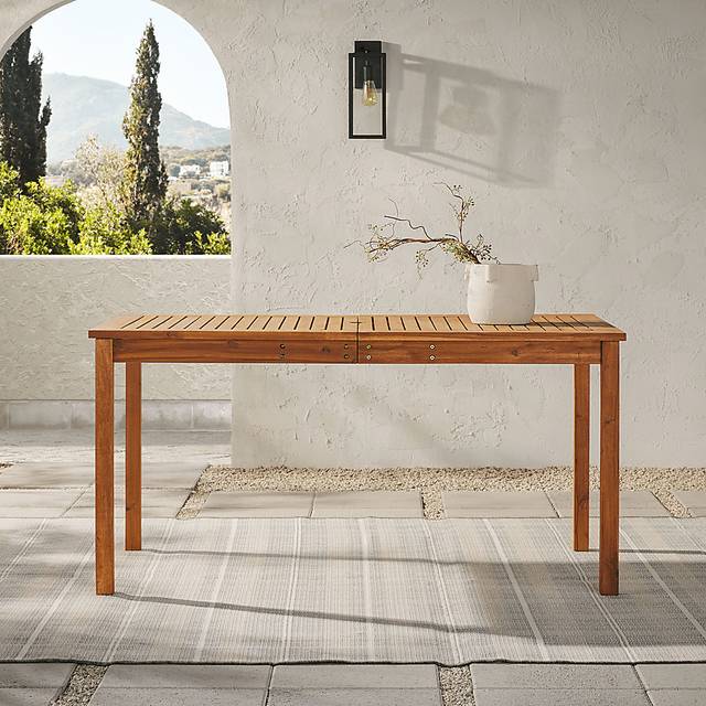 Skillman Brown Outdoor Dining Table - Thumbnail - Image 3